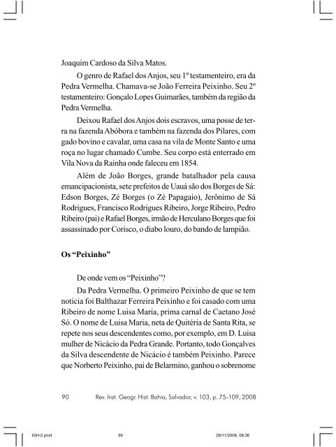 revista do instituto geográfico e histórico da bahia - IGHB