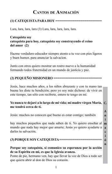 Oraciones y Cantos para la X Semana