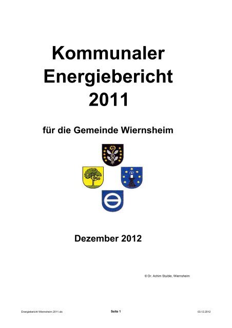 Energiebericht Wiernsheim 2011