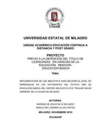 implementacion de una biblioteca.pdf - Repositorio de la ...