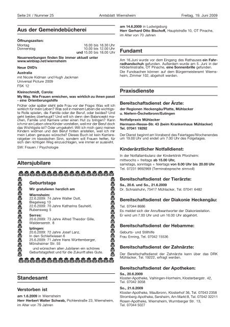 Publ wiernsheim Issue kw25 Page 1