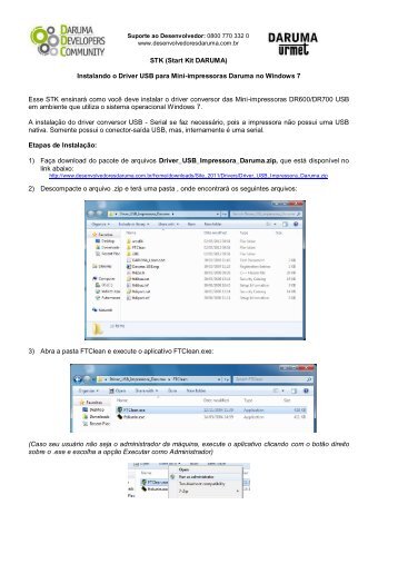 Instalando o Driver USB para Mini-impressoras − Windows 7 - daruma