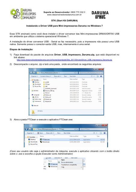 Instalando o Driver USB para Mini-impressoras − Windows 7 - daruma
