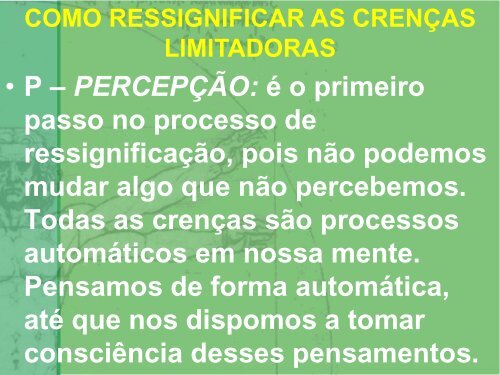 A ressignificação de crenças nos pede uma ação ... - Espiritizar