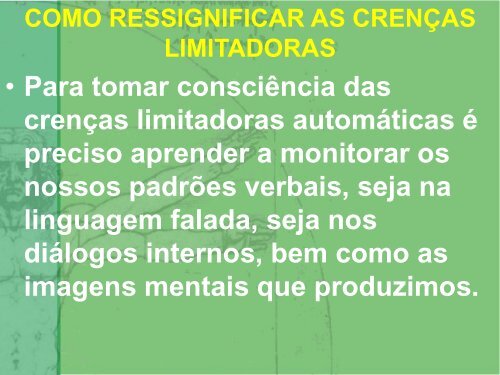 A ressignificação de crenças nos pede uma ação ... - Espiritizar