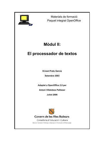 Processador de textos - El Web Educatiu de les Illes Balears ...