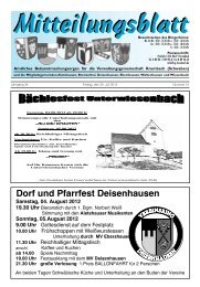 Jahrgang 34 Freitag, den 30. Juli 2012 Nummer 15 - Wiesenbach