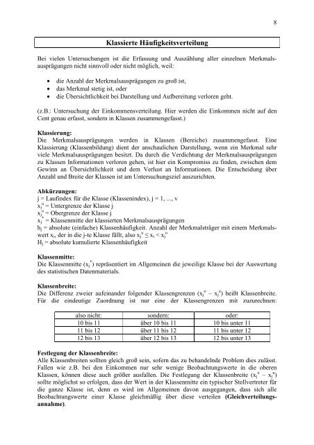 Statistik Schülerversion - WIHOGA Dortmund