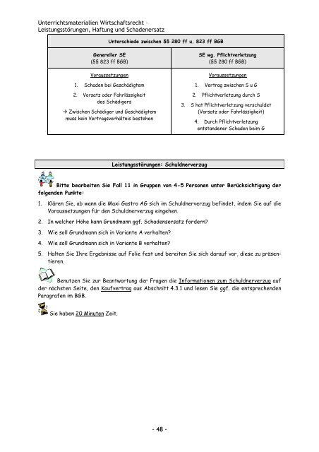 Unterrichtsmaterialien WIRTSCHAFTSRECHT (SS 12)