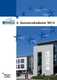 WIHOGA Sommerakademie 2013 - WIHOGA Dortmund