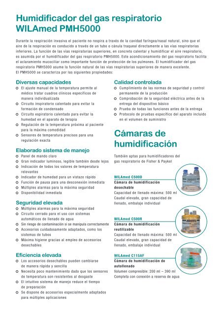 Dispositivo bÃ¡sico humidificador del gasrespiratorio WILAmed ...