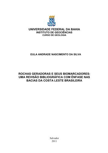 rochas geradoras e seus biomarcadores - Universidade Federal da ...