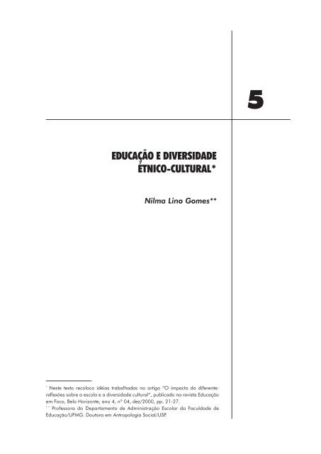 Diversidade na educação : reflexões e experiências - Cereja