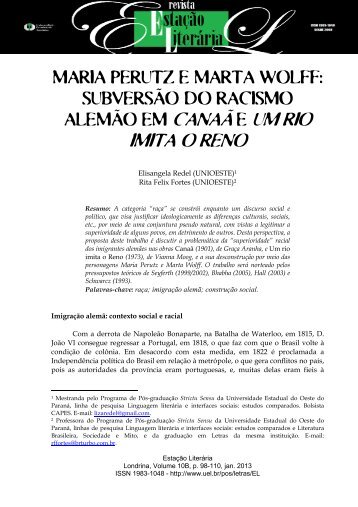 subversão do racismo alemão em canaã e um rio imita o