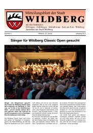 Sänger für Wildberg Classic Open gesucht