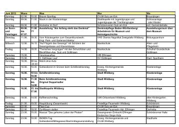 Juni 2013 Wann Was Wer Wo Sonntag 02.06. 10.00 ... - Wildberg