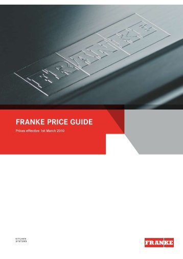 FRANKE PRICE GUIDE