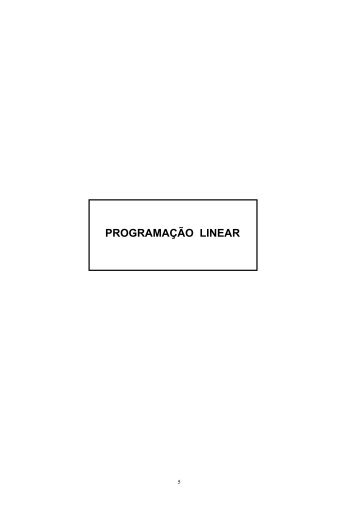 PROGRAMAÇÃO LINEAR