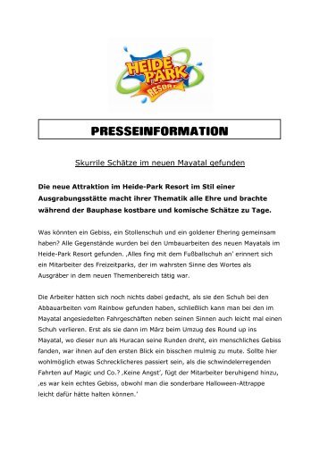 PRESSEINFORMATION - Heide Park