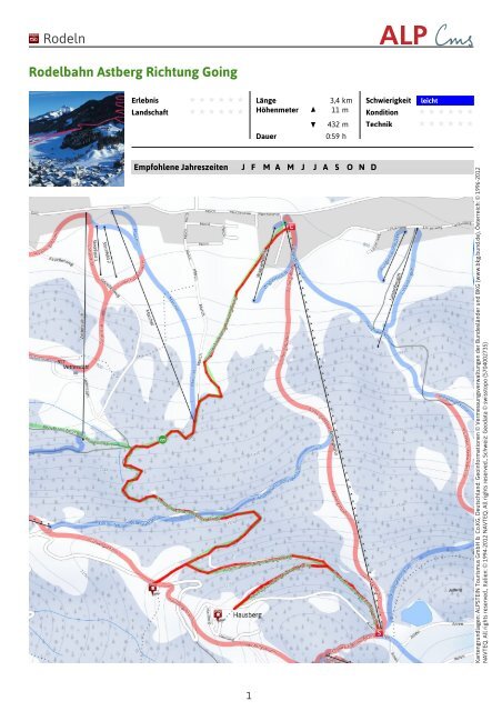 Rodeln Rodelbahn Astberg Richtung Going - Wilder Kaiser