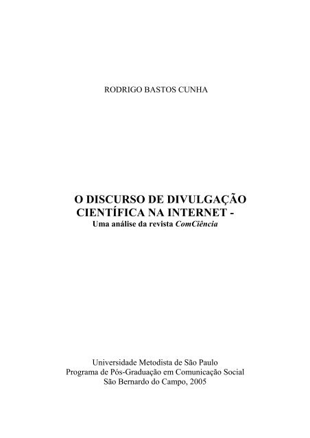 Texto completo em PDF - Museu da Vida