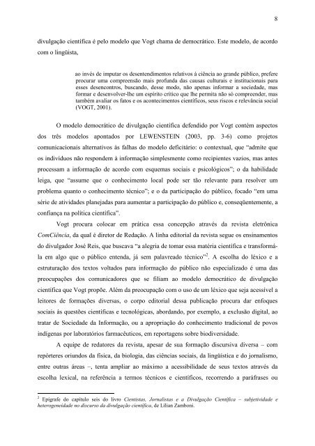 Texto completo em PDF - Museu da Vida