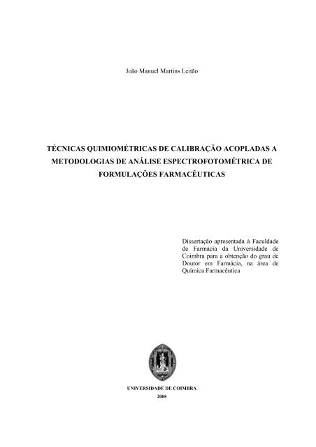 técnicas quimiométricas de calibração acopladas a metodologias ...