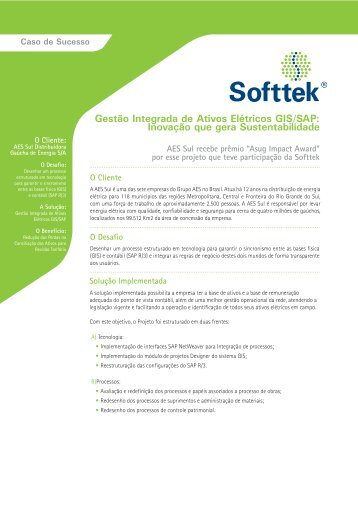 Gestão Integrada de Ativos Elétricos GIS/SAP: Inovação ... - Softtek