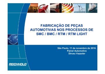 fabricação de peças automotivas nos processos de smc