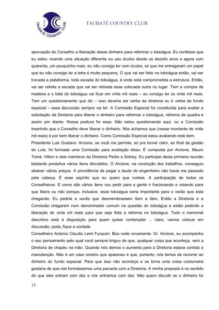 Ata da Reunião do Conselho Deliberativo realizada em 07/08/2007