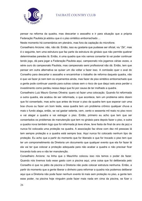 Ata da Reunião do Conselho Deliberativo realizada em 07/08/2007