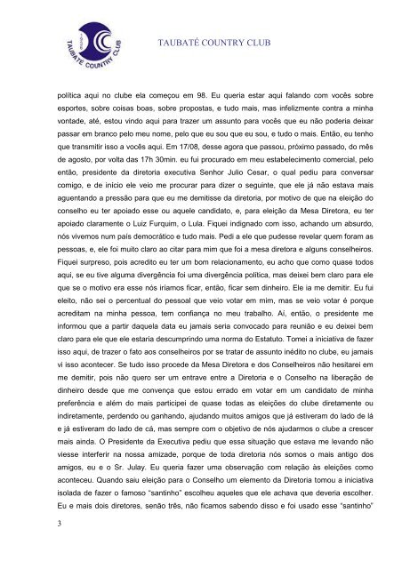 Ata da Reunião do Conselho Deliberativo realizada em 07/08/2007