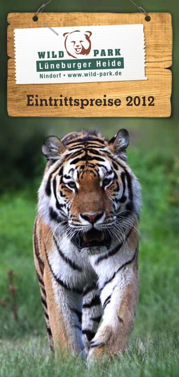 Eintritspreise als Flyer zum Download - Wildpark - Lüneburger Heide