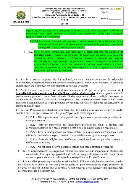 OBJETO: Registro de Preços para contratação de empresa ...