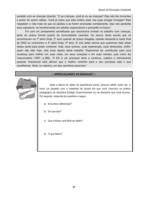 Bases da Educação Ambiental - UFPB Virtual - Universidade ...