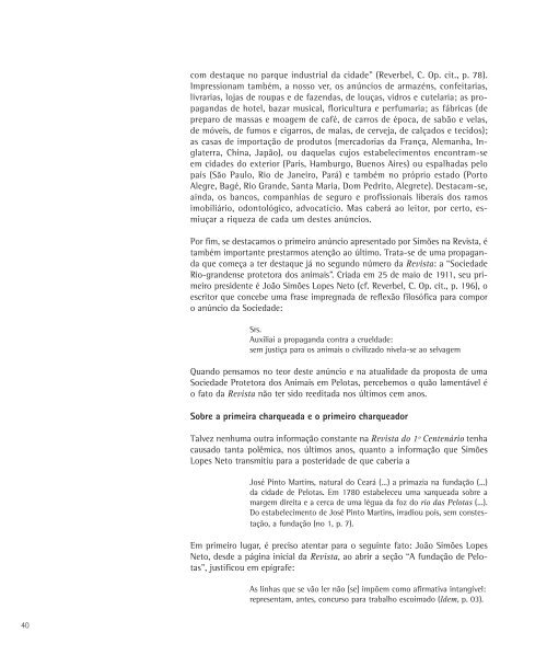 APRESENTAÇÃO Almanaque do Bicentenário de Pelotas (Vol. 1