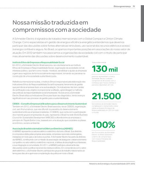 Relatório de Estratégia e Sustentabilidade Brasil - Schneider Electric