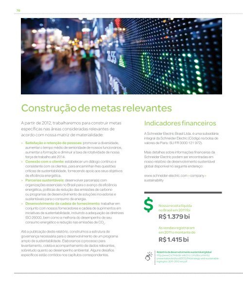 Relatório de Estratégia e Sustentabilidade Brasil - Schneider Electric