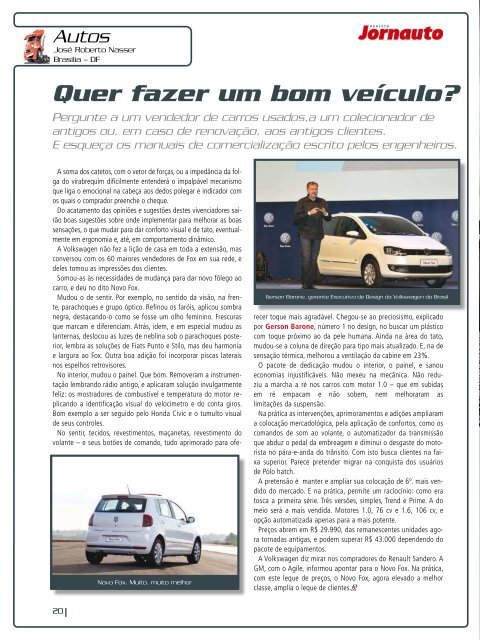 Nesta edição - Revista Jornauto