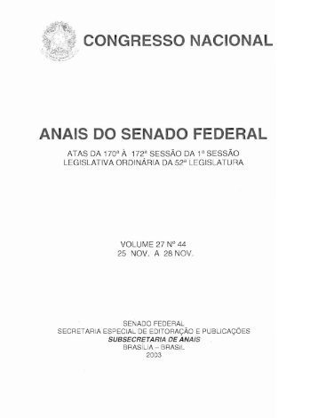SSO ACIONA ORAL A AIS 00 S AOO - Senado Federal