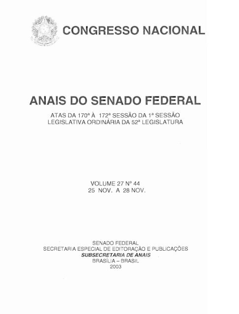 SSO ACIONA ORAL A AIS 00 S AOO - Senado Federal