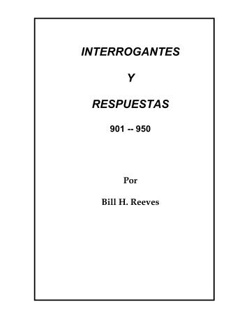 I y R 901-950 - Bill H. Reeves enseña