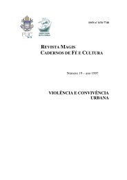 violência e convivência urbana - Centro Loyola de Fé e Cultura ...