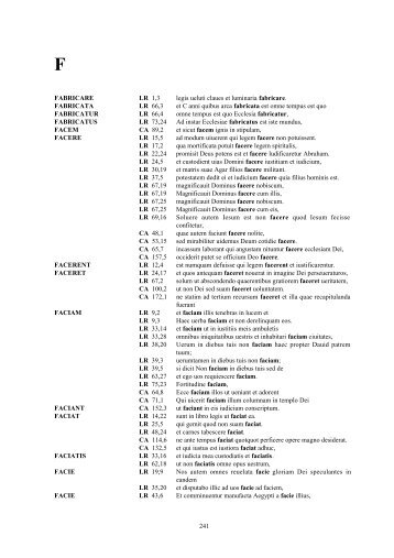 241 FABRICARE LR 1,3 legis ueluti claues et luminaria fabricare ...
