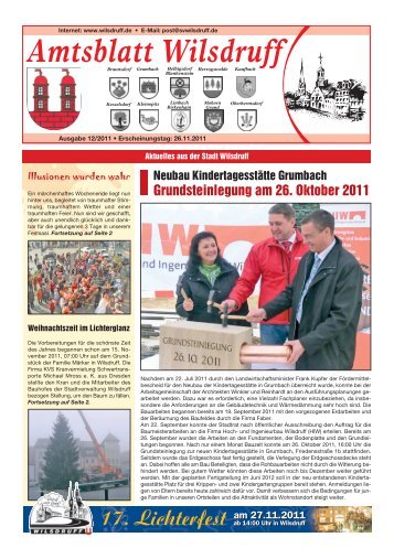 Amtsblatt Dezember 2011, Erscheinungstag - Stadt Wilsdruff