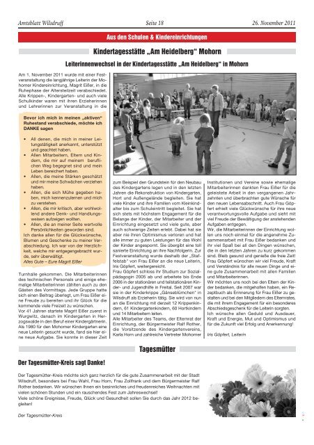 Amtsblatt Dezember 2011, Erscheinungstag - Stadt Wilsdruff