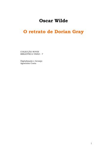 Oscar Wilde O retrato de Dorian Gray - coedup