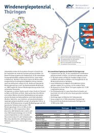 Windenergiepotenzial Thüringen - Bundesverband WindEnergie eV