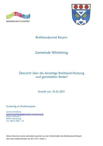 Breitbandexpose Gemeinde WinhÃ¶ring