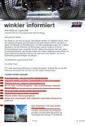 www.winkler.de | August 2009 Sehr geehrter Kunde, das Beste ist ...